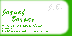 jozsef borsai business card